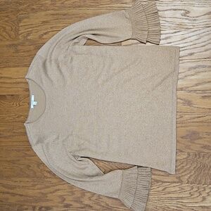 Chico's 3/4 Ruffle Sleeve Sweater Sz 3 or XL